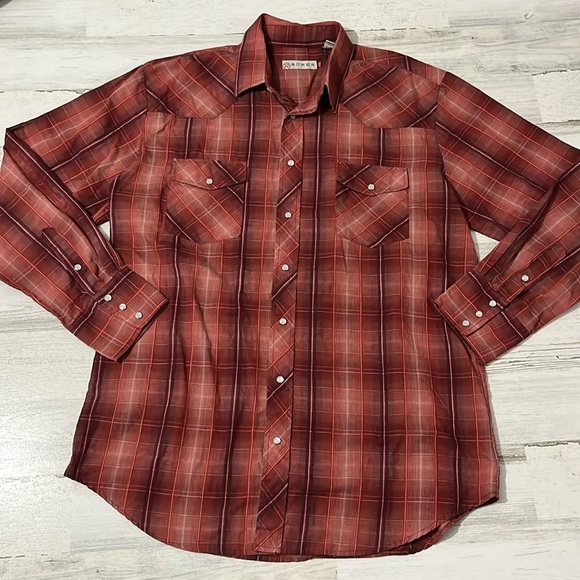 Roper Pearl Snap Button down  Size XL - Picture 1 of 9